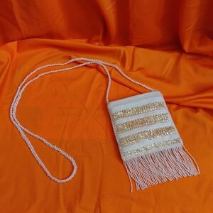 White Beaded Purse